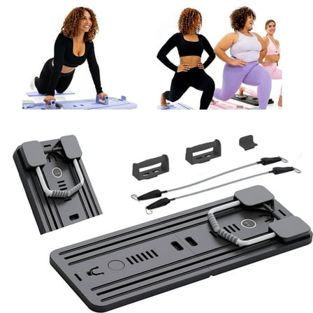 CHICCLO Pilates Board, Multi Purpose Compact Pilates Reformer for Home Fitness Pack of 1 (Black)