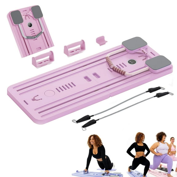 CHICCLO Pilates Board, Multi Purpose Compact Pilates Reformer for Home Fitness Pack of 1 (Pink)