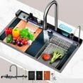 thumbnail image 1 of TTG Stainless Steel 29.5" x 18.1" x 8.07" Rectangular Multifunctional Kitchen Sink, 1 of 8