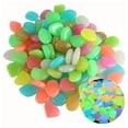 thumbnail image 1 of TTJ Gifts Luminous Glowing Pebbles 1 cm Glow-In-The-Dark Decorative Stones Aquarium Garden Path Landscaping Night Glow Pebble Stones Safe For Planters Walkway Craft Decor Ambient Lighting, 1 of 6