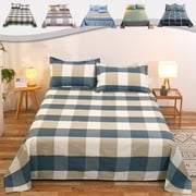 TTJ All Season Bedding Set 3 Piece Bed Sheet and Comforter Set with Pillowcases Soft Easy Care Fade Resistant for Home Bedroom Sleep Refresh