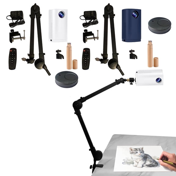 TTJ Art Projector for Tracing Drawing and Painting Mini Portable Digital Projector for Desktop Canvas and Wall Artists Sketching Tool for Crafts Stencils and Beginner Art Practice