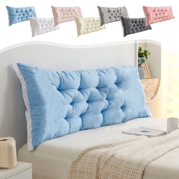 TTJ Back Support Pillow Bed Back Cushion Large Bolster Pillow Soft Tatami Style Bedside Support Pad Bedroom Sofa Backrest Cushion for Reading Watching TV Lounging