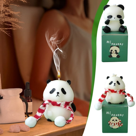 TTJ Big Candle Scented Candles Panda Candle Aromatherapy Scented Gift Home Decor Prop for Photos Bedroom Living Room Relaxation Party Favor Use