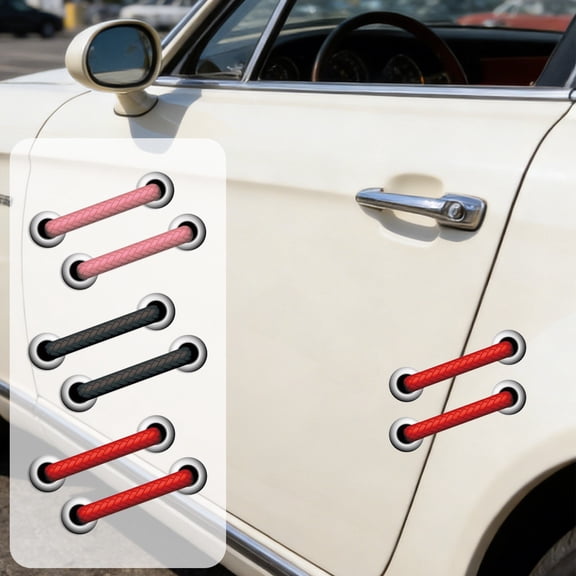 TTJ Car Decal Car Decals 2pcs Simulation Shoelaces Stitches Graphic Vinyl Waterproof Sticker Decal for Notebook Car Laptop Window