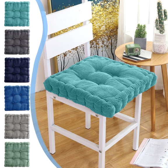 TTJ Corduroy Corn-Grain Floor Mat 15.7x15.7 in Round Square Tatami Cushion Soft Non Slip Yoga Seat Pad Breathable Durable Home Balcony Living Room Chair Pad