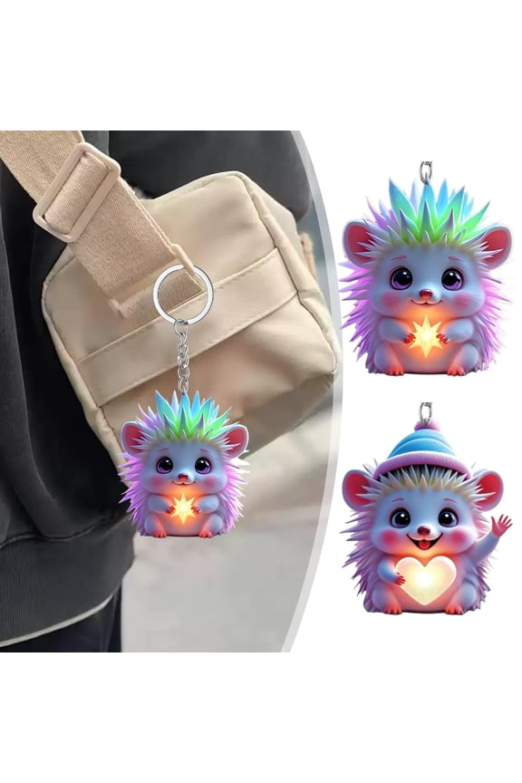 Cute Bag Charms Keyring Small Gift Ideas Cute Shaped Hedgehog Keychain Hedgehog Keychain Gift Keyring Decoration For Backpack for Car Keys, Home Keys and Daily Carry