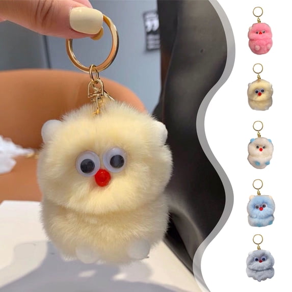 TTJ Cute Bag Charms Women Birthday Gift Ideas 1 PC Cute Little Owl Car Keychain Pendant High Grade Plush Schoolbag Pendant Birthday Gift To Give You A Different Experience
