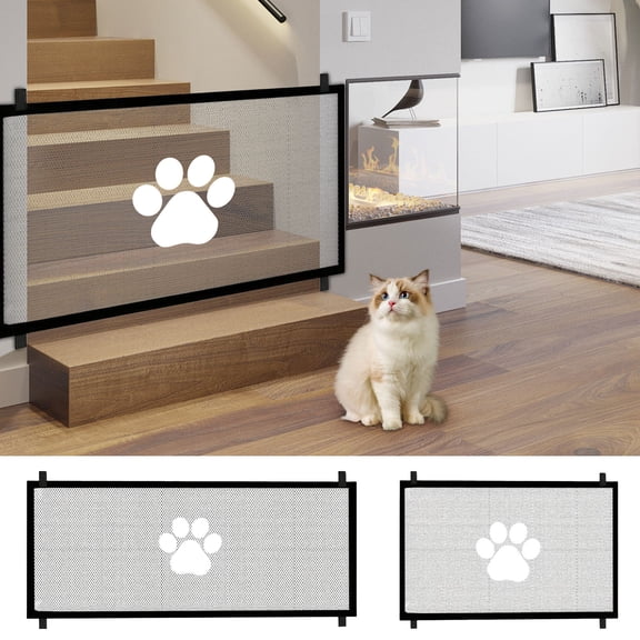 TTJ Dog Cages Cats Cage Portable Foldable Fence For Pet Dogs Household Punch-free Protection Barrier Gate Fence