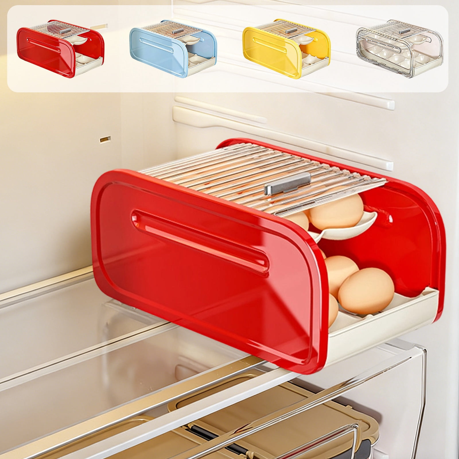 TTJ Egg Holders for Fridge Egg Cartons Egg Storage Box and Egg Tray for Refrigerator Special Egg Holders and Container for Storing Eggs