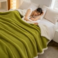 thumbnail image 1 of TTJ Extra Thick Double Layer Flannel Fleece Blanket 78.7x70.9 in Reversible Heavy Warm Throw For Bed Couch Office Nap Insulated Plush Comfort Blanket, 1 of 6