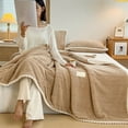 thumbnail image 1 of TTJ Extra Thick Double-Layer Flannel Fleece Blanket Plush Nap Throw Soft Warm Oversized Sofa Bed Office Travel Machine Washable Cozy All-Season Blanket, Throw Blanket, 1 of 6