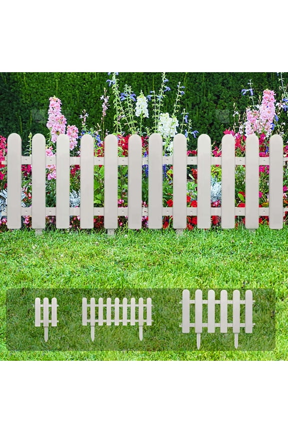 Fence Garden Fence Panels White Plastic Garden Fence Picket Fence Edgings For Lawns Flowerbeds Plants Borders Decorative Yard