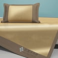 thumbnail image 1 of TTJ Foldable Ice Silk Summer Sleeping Mat Two-Piece 35.4x78.7 in Cooling Rattan Pad Breathable Thin Mattress Cover With Fitted Sheet And Pillowcase For Dorm, 1 of 7