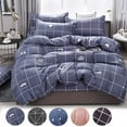 thumbnail image 1 of TTJ Four Piece Printed Bedding Set 59x79 in Soft Breathable Microfiber Sheet Duvet Cover Pillowcases Minimal Floral Design Easy Care Machine Washable Home Bedding, Bed Sheets, 1 of 9