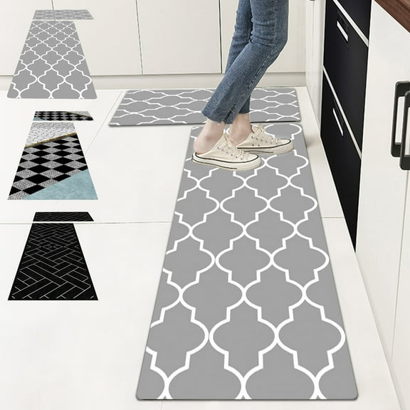 TTJ Front Door Mat Outdoor Doormat Kitchen Mat 2pcs Kitchen Rugs Cushioned Kitchen Mats for Floor Non Slip Standing Desk MatWaterproofing Kitchen Rug Set Washable for Kitche Floor Office