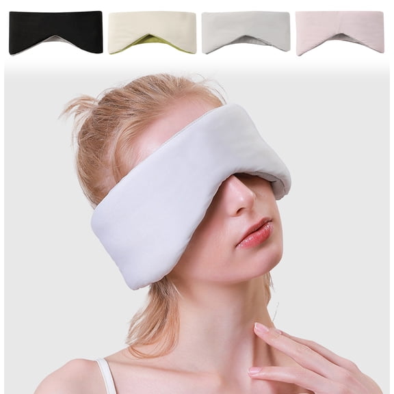 TTJ Full Surround Sleep Eye Mask Contour Blindfold Travel Sleep Mask Light Blocking Breathable Soft Double-Sided Comfort Strap Portable Night Eye Shade