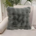 thumbnail image 1 of TTJ Gifts 17.7x17.7 in Plush Throw Pillow With Insert Festive Solid Color Faux Fur Accent Cushion Soft Decorative Home decor Cozy Sofa Bed Pillow Included Insert, 1 of 6