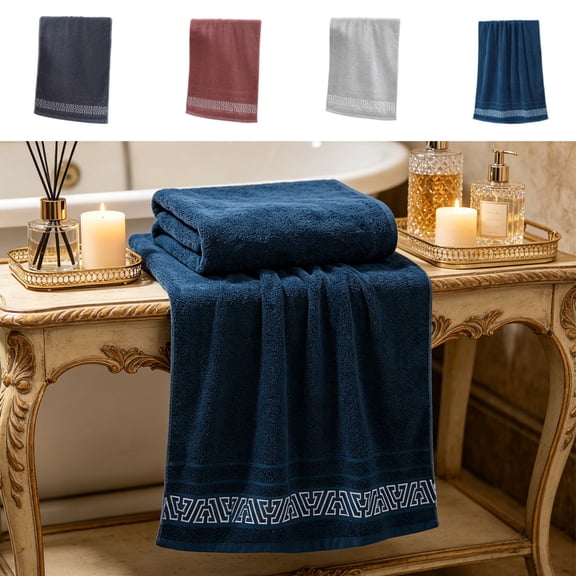 TTJ Gifts Extra-Large Quick-Dry Bath Towel 35 x 75 cm Super Soft Highly Absorbent Oversized Microfiber Spa Towel Lightweight Fast-Drying Beach Shower Gym Travel Bath Sheet Gift