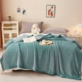 thumbnail image 1 of TTJ Gifts Flannel Conditioning Nap Blanket 47.24x78.74 in Large Soft Breathable Plush Throw For Couch Bed Office Travel Lightweight Air Conditioning Blanket Gift, 1 of 8
