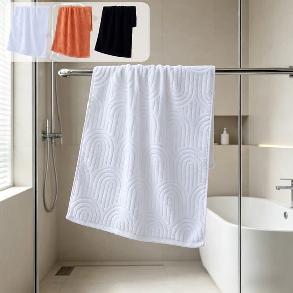 TTJ Gifts Hotel-Style Soft Absorbent Bath Towel Plush Wrap Towel Large Spa Pool Gym Shower Quick-Dry Cotton Blend Luxury Bath Sheet Ideal For Hotel Gym Home And Travel Use