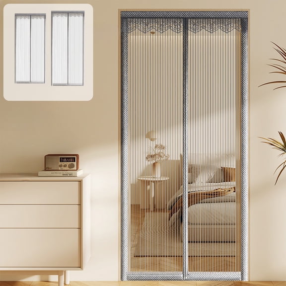TTJ Gifts Magnetic Screen Door Heavy Duty Mesh Curtain Full Strip Magnets Insect Protection No Hands Hands-Free Closure Pet And Walk-Through Mesh Door Curtain