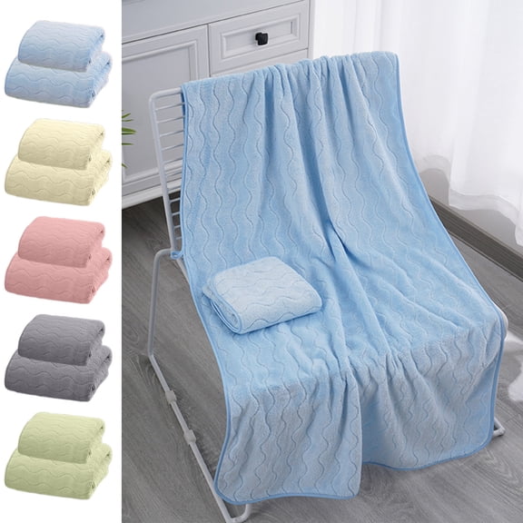 TTJ Gifts Oversized Microfiber Bath Towel 2-Pack Extra Large Absorbent Quick Dry Plush Bath Sheets Soft Durable Towels For Home Gym Pool Spa Beach Use Gift Set