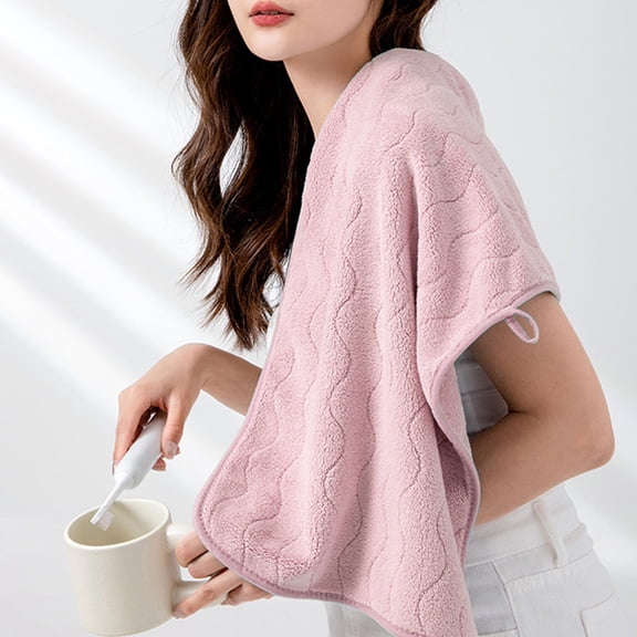 TTJ Gifts Plush Wave Texture Bath Towel 29.5x13.8 in Soft Highly Absorbent Quick Dry Oversized Shower Sheet Spa Quality Home Pool Gym Durable Machine Washable
