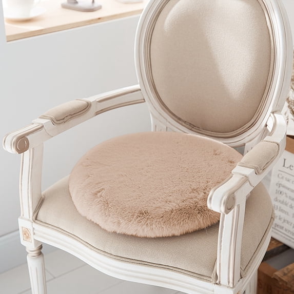 TTJ Gifts Round Plush Bubble Seat Cushion Non Slip 15.7 in Soft Thickened Dining Stool Pad Comfortable Warm Washable Cushion For Home Office Dining Chair Support