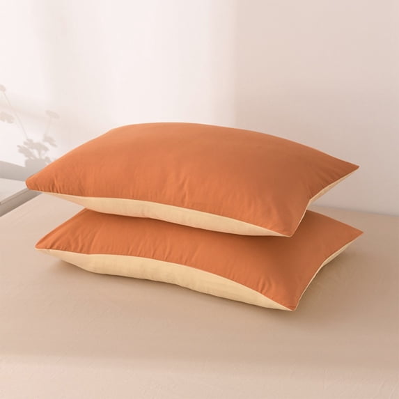 TTJ Gifts Two-Tone Anti-Sweat Pillowcase 18.9x29.1 in Breathable Hotel-Style Protective Cover Oil Proof Encasement Durable Machine Washable Home Bedding