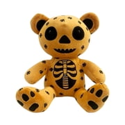 TTJ Halloween Skeleton Bear Plush Toys,Cute Horror Skull Bear Doll,Soft Stuffed Bear Figurine for Halloween Party Decor,Bedroom Sofa Shelf Display,Collectible Holiday GiftA
