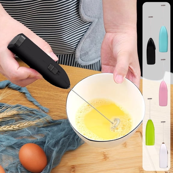 TTJ Handheld Electric Milk Frother Coffee Mixer Egg Beater Whisking Wand Compact Drink Stirrer Kitchen Gadget for Lattes Cappuccinos Foamy Drinks