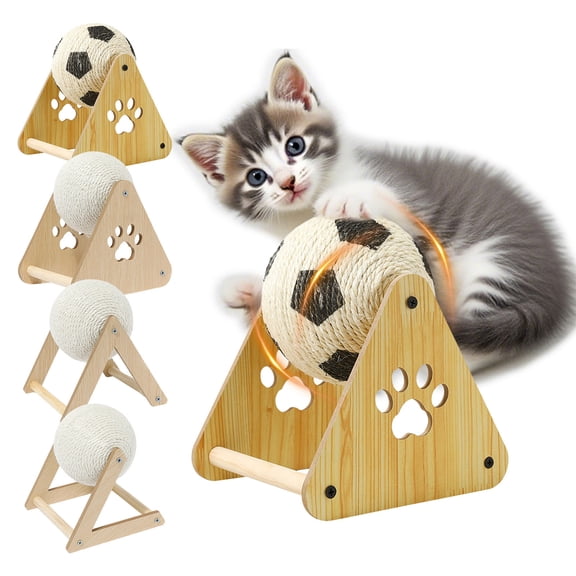 TTJ Interactive Cats Toy Cats Scratching Ball Roller Sisal Cats Toy Cats Climbing Frame Wear Counteractive and No Shedding Suitable for Cats Entertainment Scratching Use