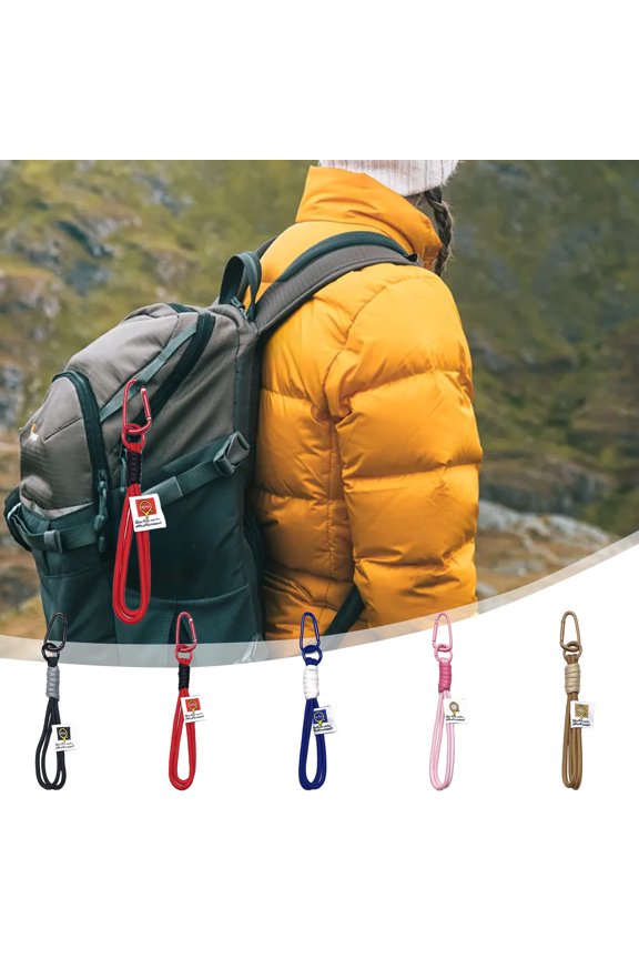 Keychain Cute Bag Charms Woman Gifts 1 PC Keychain Lanyard Hiking Buckle Pendant Cell Phone Pendant Cell Phone Chain Double Buckle Lanyard Convenient Hiking Buckle