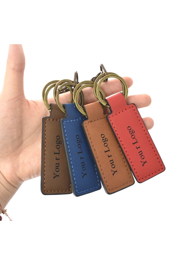 Keychain Cute Cute Keychains Personalized Customization Double Key Ring Pendant Wear-resisting Engraved Leather Keychain