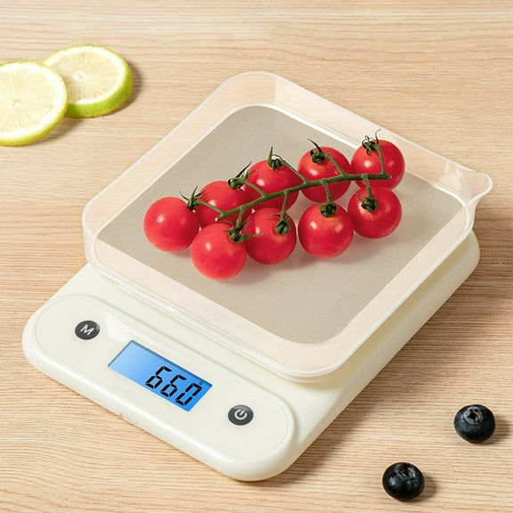 TTJ Kitchen Scale Digital Food Scale 5 Kg High Precision Lcd Display Multiple Units G Oz Lb Kg Rechargeable Compact Scale for Baking Cooking Portion Control Kitchen Scale