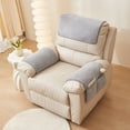 thumbnail image 1 of TTJ Lambskin Armrest Cover With Storage Bag Plush Non Slip Recliner Protector Shearling Sofa Arm Rest Cover Washable Dustproof Oversized Universal Fit Home Decor, 1 of 6