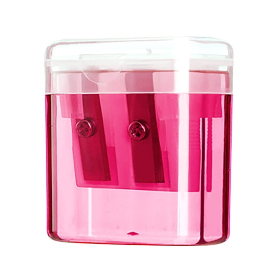 TTJ Manual Pencil Sharpener with Protective Cover, Portable Oval Transparent Colorful Handheld Sharpener, Compact Pocket Friendly Stationery Tool for Office Document Drafting and Daily Writing Use