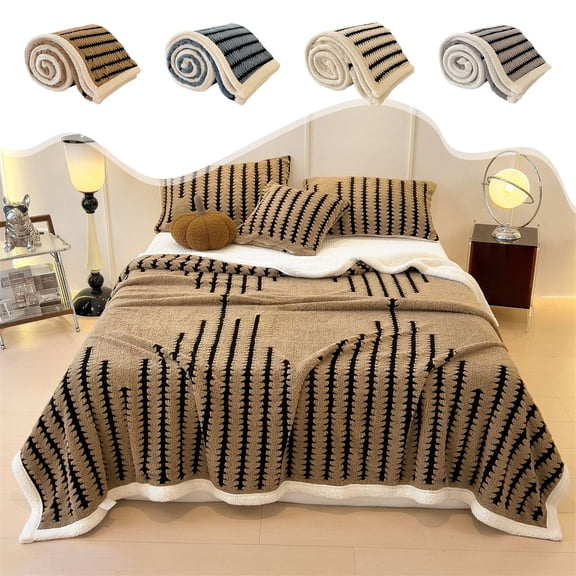 TTJ Milk Velvet Plush Blanket Shawl 59 x 79 in Soft Thick Coral Fleece Cozy Nap Throw Machine Washable Warm Sofa Bed Travel Blanket Home Cozy Throw Blanket