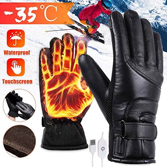 TTJ Outdoor Gear Heated Gloves for Men Women Rechargeable Battery Powered Touchscreen Warm Gloves Windproof Ski Camping Thermal Winter Gloves for Outdoor Sports, Cold Weather Gear