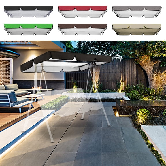 TTJ Outdoor Polyester Top Seat Cover Garden Swing Replacement Double Patio Hammock Topper Weather Resistant Polyester Cloth for Bench Porch Furniture