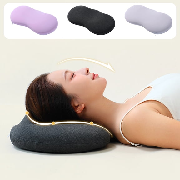 TTJ Pillow Cervical Neck Pillow Insert Adult Sleep Aid for Side and Back Sleepers Supportive Spine Alignment Medium Firm Bed Pillow Core for Pain Relief Posture Support Home Travel Use