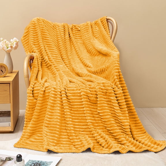 TTJ Plush Flannel Nap Blanket Soft Thick Facecloth Throw 47.2 x 78.7 in Oversized Sofa Bed Air Conditioner Blanket Lightweight Warm Machine Washable Home Travel Nap Throw, Throw Blanket