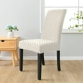 thumbnail image 1 of TTJ Plush Jacquard High Back Chair Cover Elastic All-In-One Dining Chair Slipcover Dirt Proof Stretch Fit Washable Stretch Protector Elegant Home Dining Decor, 1 of 6