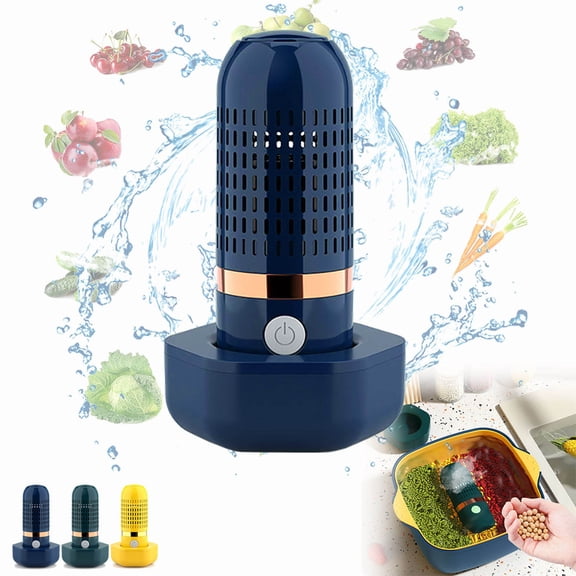 TTJ Portable Fruit And Vegetable Washer USB Rechargeable Brush-Free Produce Cleaner Handheld Ultrasonic Food Rinse Device For Fruits Vegetables Meat Travel Outdoor Kitchen