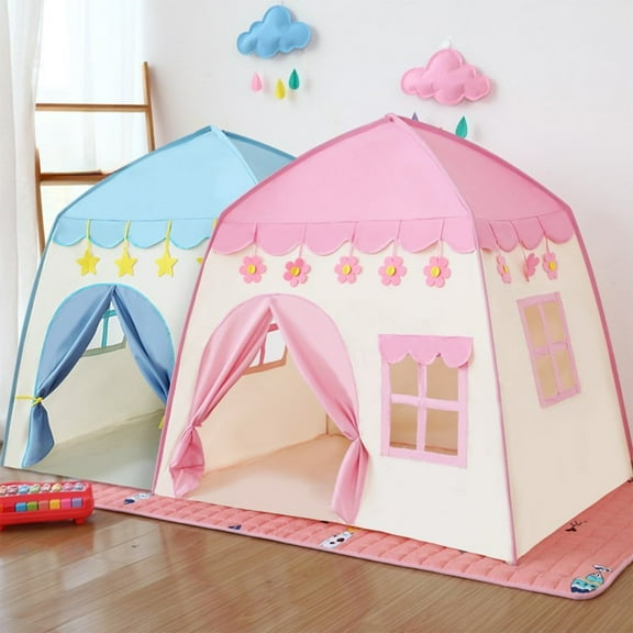 TTJ Pretend Play Toys Couch Cushion Indoor Outdoor Playhouse Tent Flower House Princess Castle Large Space Portable Play Tent Easy Setup Sturdy Children’s Play Gift Room Backyard Retreat