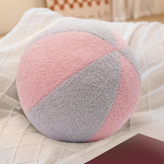 TTJ Round Plush Ball Throw Pillow 11.8 in Soft Decorative Spherical Cushion Nordic Style Cozy Home Accent For Sofa Tatami Window Seat Lounge Playroom Comfort