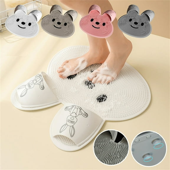 TTJ Rugs Area Rugs Foot Massage Mat Non Slip Bathroom Shower Mat Textured Foot Rubbing Pad Exfoliating Reflexology Scrubber for Daily Foot Care and Relaxation