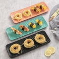 thumbnail image 1 of TTJ Serving Trays for Party Food Tray Sushi Long Rectangle and Cake Trays Plastic Platters for Party and Entertaining, 1 of 9