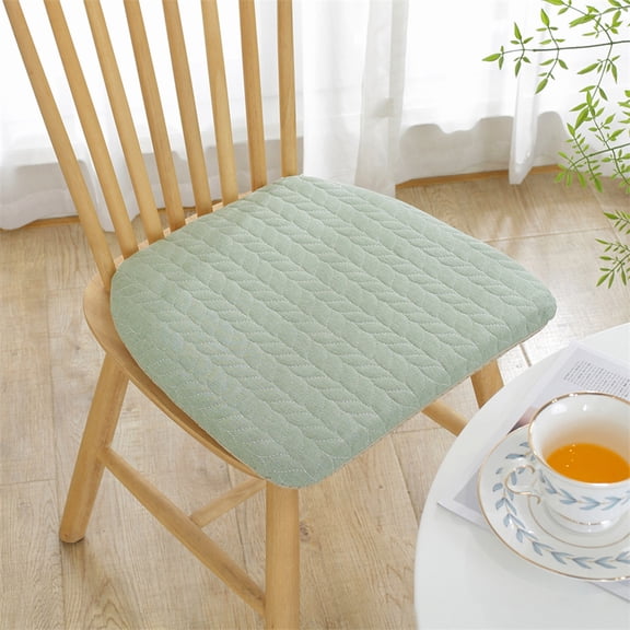 TTJ Solid Color Thick Non Slip Oval Seat Cushion Breathable Four-Season Cotton Pad Comfortable Buttocks Support Chair Cushion For Dining Office Study Use